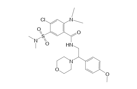 4-Chloro-2-(dimethylamino)-5-(dimethylsulfamoyl)-N-[2-(4-methoxyphenyl)-2-(morpholin-4-yl)ethyl]benzamide
