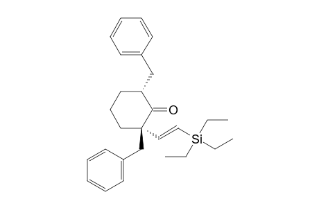 (2R*,6R*,E)-2,6-Dibenzyl-2-(2-triethylsilylethenyl)cyclohexanone