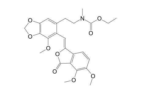 (Z)-3-[2'-(.beta.-Ethoxycarbonyl)-N-methylaminoethyl)-6'-methoxy-4',5'-methylenedioxy-benzylidenyl]-6,7-dimethoxy-1(3H)-isobenzofuranone