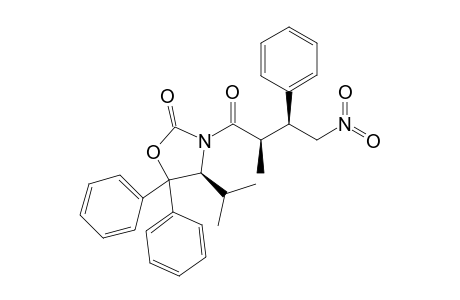 4-Isopropyl-3-[2'-methyl-4'-nitro-3'-phenylbutanoyl]-5,5-di[phenyloxazolidin-2-one