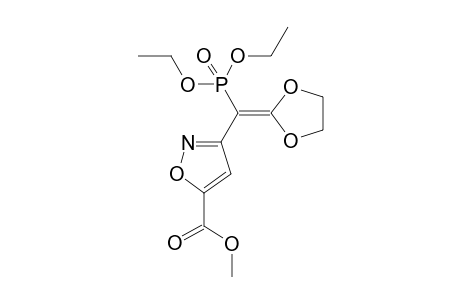 Methyl 3-((diethoxyphosphoryl)(1,3-dioxolan-2-ylidene)methyl)isoxazole-5-carboxylate