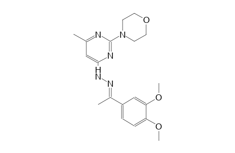 (1E)-1-(3,4-dimethoxyphenyl)ethanone [6-methyl-2-(4-morpholinyl)-4-pyrimidinyl]hydrazone
