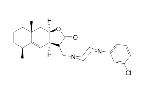 (3aR,5S,8aR,9aR)-3-[[4-(3-chlorophenyl)-1-piperazinyl]methyl]-5,8a-dimethyl-3,3a,5,6,7,8,9,9a-octahydrobenzo[f]benzofuran-2-one