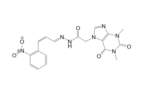 1H-purine-7-acetic acid, 2,3,6,7-tetrahydro-1,3-dimethyl-2,6-dioxo-, 2-[(E,2Z)-3-(2-nitrophenyl)-2-propenylidene]hydrazide