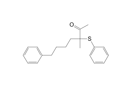 2-Heptanone, 3-methyl-7-phenyl-3-(phenylthio)-