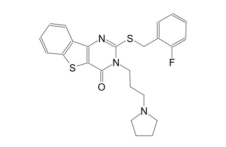 2-[(2-fluorobenzyl)sulfanyl]-3-[3-(1-pyrrolidinyl)propyl][1]benzothieno[3,2-d]pyrimidin-4(3H)-one
