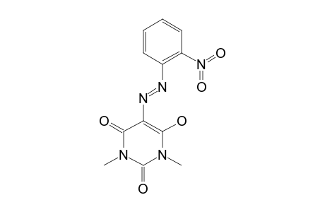 5-(ORTHO-NITROPHENYL)-AZO-1,3-DIMETHYL-PYRIMIDINE-(1H,3H,5H)-2,4,6-TRIONE;LACTAM-ENOL-AZO