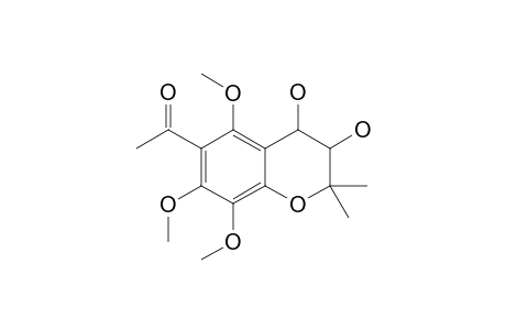 LEPTIN-G;TRANS-3,4-DIHYDROXY-5,7,8-TRIMETHOXY-6-ACETYL-2,2-DIMETHYLCHROMAN