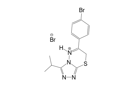 7H-[1,2,4]triazolo[3,4-b][1,3,4]thiadiazinium, 6-(4-bromophenyl)-3-(1-methylethyl)-, bromide