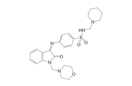 4-[1-(Piperidin-1-ylmethyl)-2-oxoindolin-3-ylideneamino]-N-(piperidin-1-ylmethyl)benzenesulfonamide