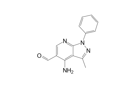 4-Amino-3-methyl-1-phenyl-1H-pyrazolo[3,4-b]pyridine-5-carbaldehyde