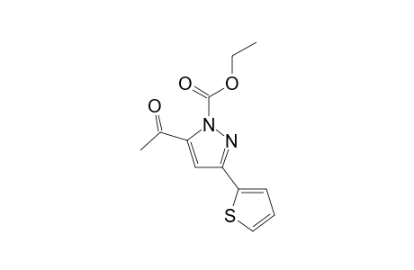ETHYL-5-ACETYL-3-(2-THIENYL)-PYRAZOLE-1-CARBOXYLATE
