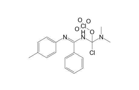 1-Chloro-4-(4'-methylphenyl)-1-dimethylamino-3-phenyl-2,4-diazabut-3-en-1-ylium perchlorate