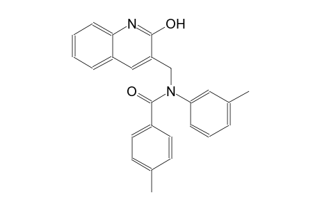 N-[(2-hydroxy-3-quinolinyl)methyl]-4-methyl-N-(3-methylphenyl)benzamide