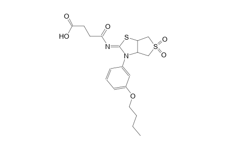 butanoic acid, 4-[((2Z)-3-(3-butoxyphenyl)tetrahydro-5,5-dioxidothieno[3,4-d]thiazol-2(3H)-ylidene)amino]-4-oxo-