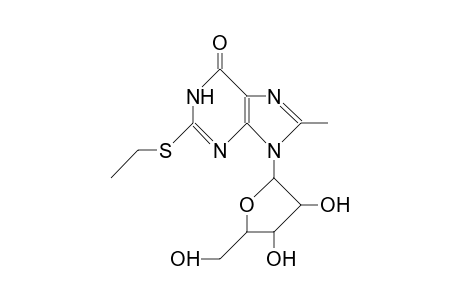 2-Ethylthio-8-methyl-inosine