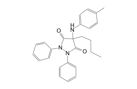 3,5-pyrazolidinedione, 4-butyl-4-[(4-methylphenyl)amino]-1,2-diphenyl-