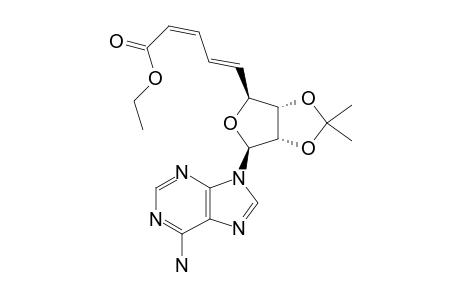 ETHYL-1-(ADENIN-9-YL)-1,5,6,7,8-PENTADEOXY-2,3-O-ISOPROPYLIDENE-BETA-D-RIBO-NON-5(E),7(Z)-DIENOFURANURONATE