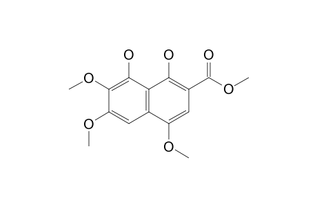 BUSSEIHYDROQUINONE_A;METHYL_1,8-DIHYDROXY-4,6,7-TRIMETHOXYNAPHTHALENE-2-CARBOXYLATE
