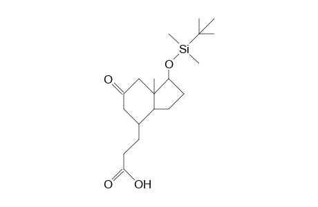 2-(2-Carboxy-ethyl)-6-methyl-7-(T-butyl-dimethyl-silyloxy)-trans-bicyclo(4.3.0)nonan-4-one