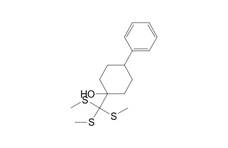 1-Tris(methylthio)methyl-4-phenylcyclohexanol