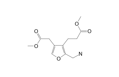 3-[2-(aminomethyl)-4-(2-keto-2-methoxy-ethyl)-3-furyl]propionic acid methyl ester