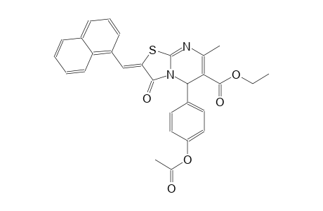 ethyl (2Z)-5-[4-(acetyloxy)phenyl]-7-methyl-2-(1-naphthylmethylene)-3-oxo-2,3-dihydro-5H-[1,3]thiazolo[3,2-a]pyrimidine-6-carboxylate