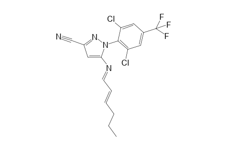 1-(2,6-Dichloro-4-(trifluoromethyl)phenyl)-5-((E)-((E)-hex-2-enylidene)amino)-1H-pyrazole-3-carbonitrile