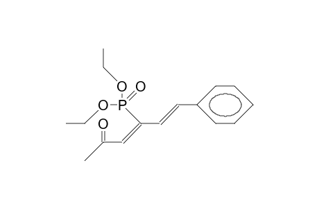 (3-Oxo-1-((E)-2-phenylethenyl)-(E)-1-butenyl)-phosphonsaeure-diethylester
