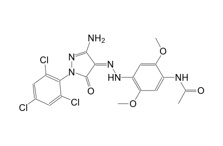 N-(4-{(2Z)-2-[3-amino-5-oxo-1-(2,4,6-trichlorophenyl)-1,5-dihydro-4H-pyrazol-4-ylidene]hydrazino}-2,5-dimethoxyphenyl)acetamide