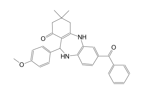 7-benzoyl-11-(4-methoxyphenyl)-3,3-dimethyl-2,3,4,5,10,11-hexahydro-1H-dibenzo[b,e][1,4]diazepin-1-one