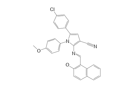 5-(4-CHLOROPHENYL)-2-[(2-HYDROXYNAPHTHALEN-1-YL)-METHYLENEAMINO]-1-(4-METHOXYPHENYL)-1H-PYRROLE-3-CARBONITRILE