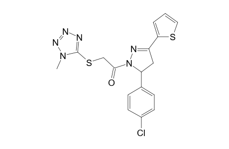 1-[(1-METHYL-1H-TETRAZOL-5-YL)-THIOACETYL]-3-(2-THIENYL)-5-(4-CHLOROPHENYL)-2-PYRAZOLINE