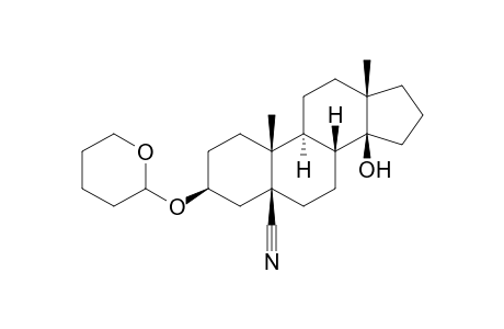 3.beta.-Tetrahydropyranyloxy-14-hydroxy-5.beta.,14.beta.-androstan-17.beta.-yl cyanide