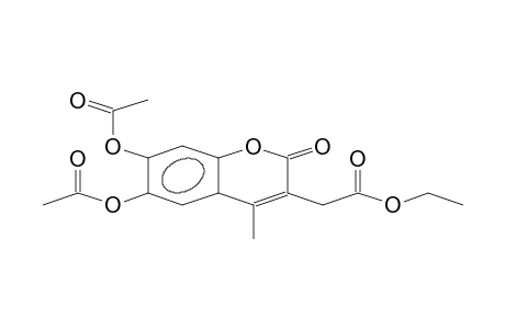 6,7-Diacetoxy-3-(ethoxycarbonylmethyl)-4-methylcoumarin