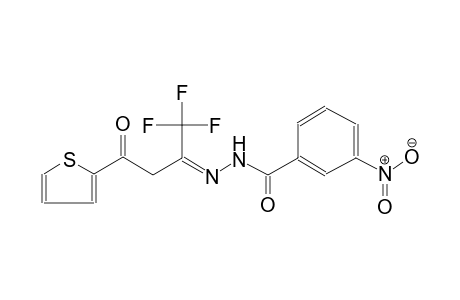 3-nitro-N'-[(Z)-3-oxo-3-(2-thienyl)-1-(trifluoromethyl)propylidene]benzohydrazide