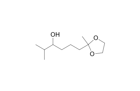 2-(4-Hydroxy-5-methylhexyl)-2-methyl-1,3-dioxolane