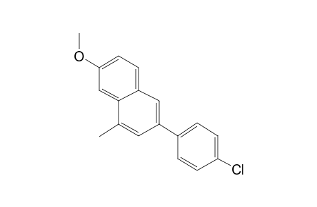 3-[4-Chlorophenyl]-7-methoxy-1-methylnaphthalene