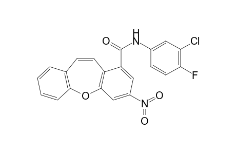 N-(3-chloranyl-4-fluoranyl-phenyl)-2-nitro-benzo[b][1]benzoxepine-4-carboxamide