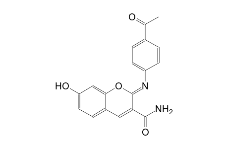 (2Z)-2-[(4-acetylphenyl)imino]-7-hydroxy-2H-chromene-3-carboxamide