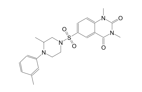 1,3-dimethyl-6-{[3-methyl-4-(3-methylphenyl)-1-piperazinyl]sulfonyl}-2,4(1H,3H)-quinazolinedione