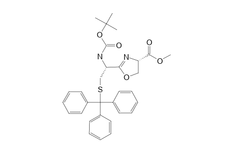 METHYL-(4S,1'R)-2-[1-(TERT.-BUTOXYCARBONYLAMINO)-2-(TRITYLTHIO)-ETHYL]-4,5-DIHYDROOXAZOLE-4-CARBOXYLATE