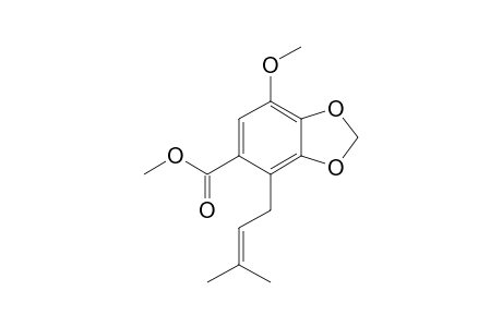 7-Methoxy-4-(3-methylbut-2-enyl)benzo[1,3]dioxole-5-carboxylic acid methyl ester