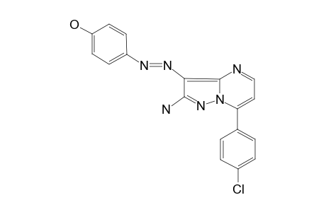 4-(2-AMINO-7-P-CHLOROPHENYL-PYRAZOLO-[1,5-A]-PYRIMIDIN-3-YLAZO)-PHENOL