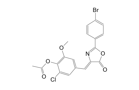 4-[(Z)-(2-(4-bromophenyl)-5-oxo-1,3-oxazol-4(5H)-ylidene)methyl]-2-chloro-6-methoxyphenyl acetate