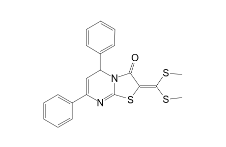 2-(bis-methylsulfanyl-methylene)-5,7-diphenyl-5H-thiazolo[3,2-a]pyrimidin-3-one
