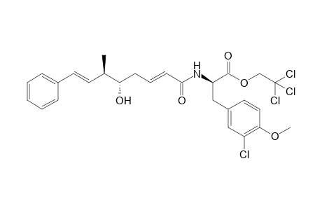 (2R)-3-(3-chloro-4-methoxy-phenyl)-2-[[(2E,5S,6R,7E)-5-hydroxy-6-methyl-8-phenyl-octa-2,7-dienoyl]amino]propionic acid 2,2,2-trichloroethyl ester