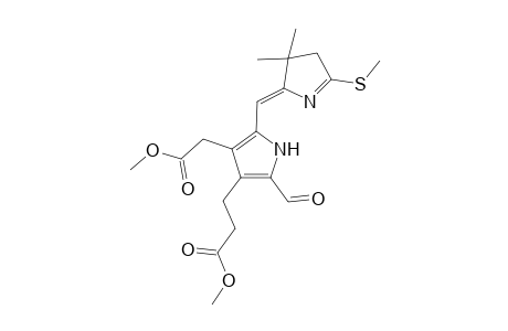 3-[5-[(Z)-[3,3-dimethyl-5-(methylthio)-1-pyrrolin-2-ylidene]methyl]-2-formyl-4-(2-keto-2-methoxy-ethyl)-1H-pyrrol-3-yl]propionic acid methyl ester