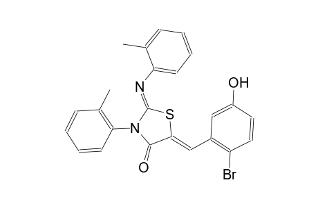 (2Z,5Z)-5-(2-bromo-5-hydroxybenzylidene)-3-(2-methylphenyl)-2-[(2-methylphenyl)imino]-1,3-thiazolidin-4-one