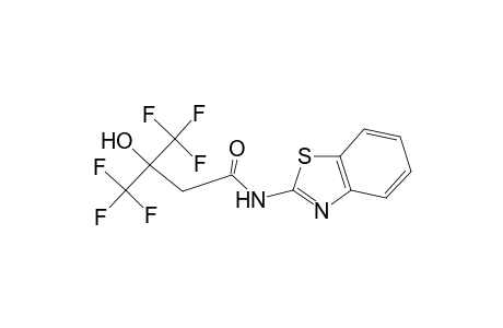 Butyramide, N-(benzothiazol-2-yl)-4,4,4-trifluoro-3-hydroxy-3-trifluoromethyl-